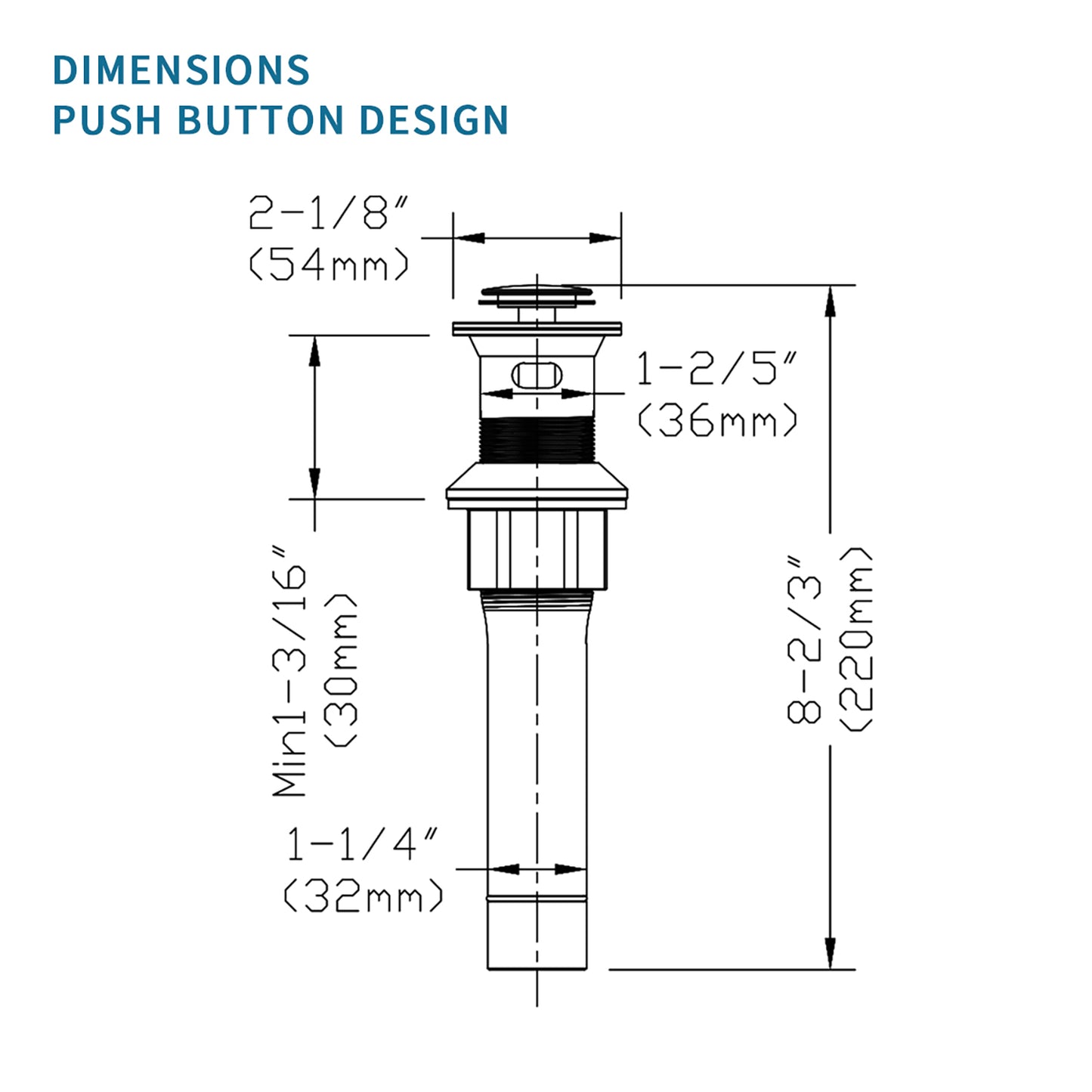 GELE Pop-Up Drain Stainless Steel With Overflow Anti-Clogging for Vessel Sink Lavatory Vanity Sink Drain with Strainer Basket, Oil Rubbed Bronze